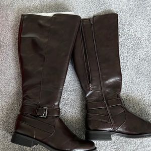 Aerosoles Brown Wide Calf Riding Boots